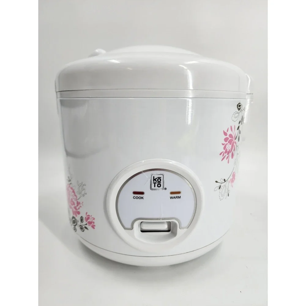 Koto Rice Cooker 700W White Pink Floral Electric Pot 71030112 Cook and Warm